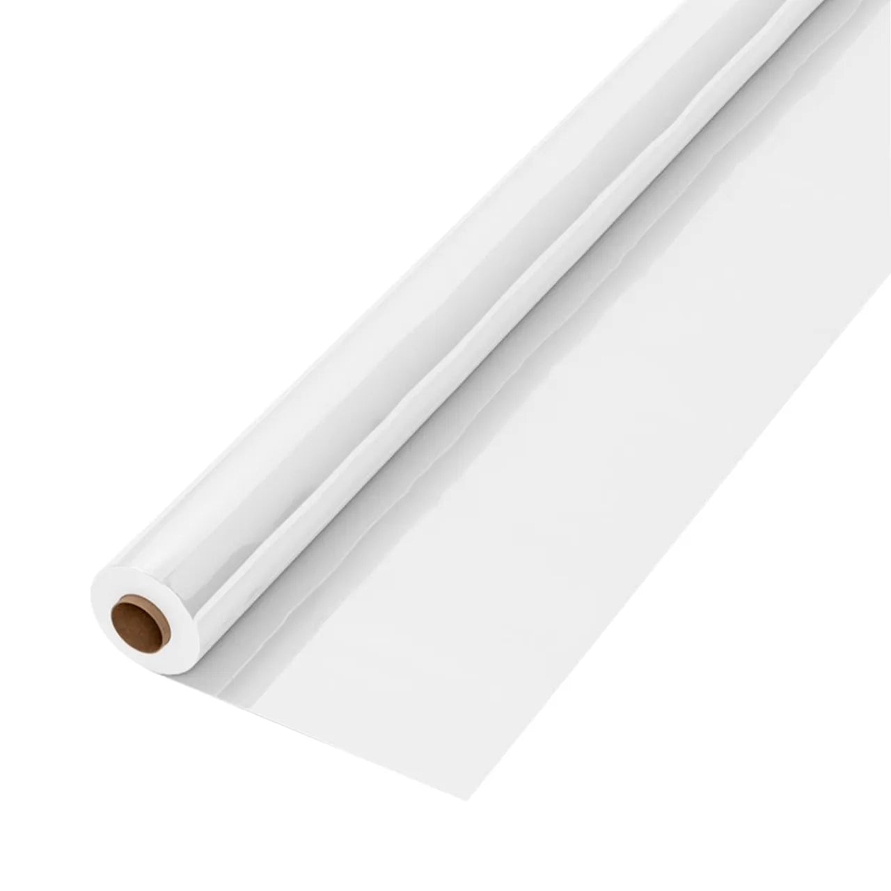 A 10 ft. x 25 ft. roll of Go Build Clear 6 mil Plastic Sheeting is partially unrolled on a white background.